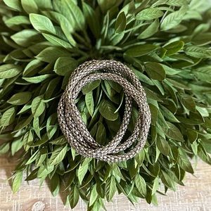 Chico’s “Melodie” Silver Tone Three Strand Stretch Bracelet